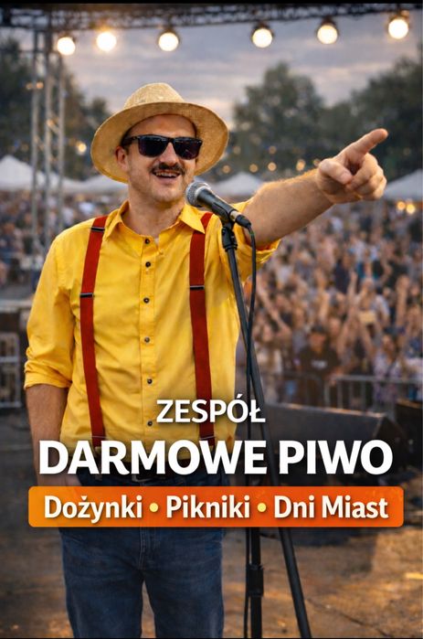 Zespół disco polo DARMOWE PIWO dożynki,dni miast, imprezy firmowe