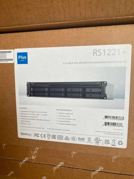 Synology RackStation RS1221+ NAS 8-kieszeni - nowy