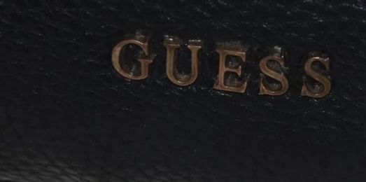 Czarna pojemna torebka Guess zipy torba shopper