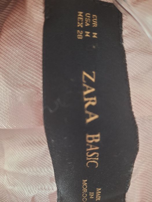 ZARA r. S/M pudrowy róż płaszczyk damski super stan
