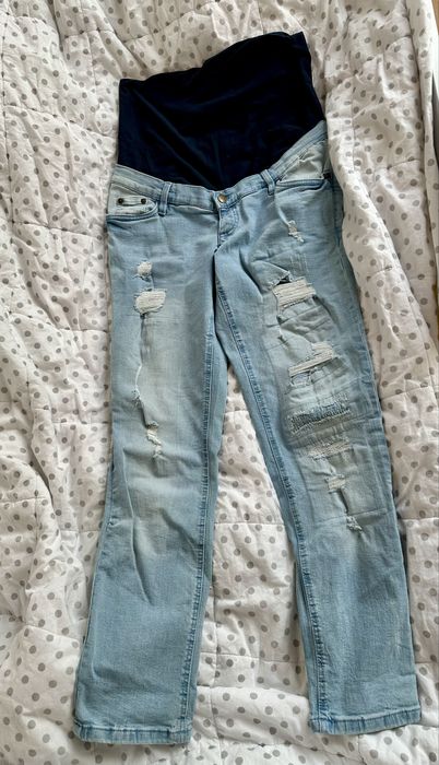 Spodnie ciążowe jeans rozciągliwe