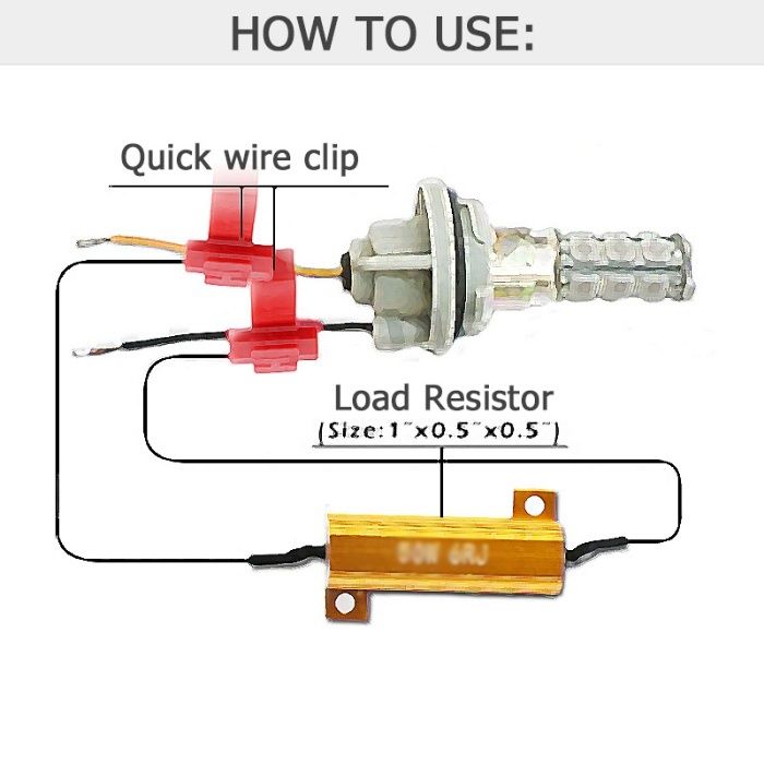 Нагрузочный резистор обманка LED ламп 10в 25w 50Вт