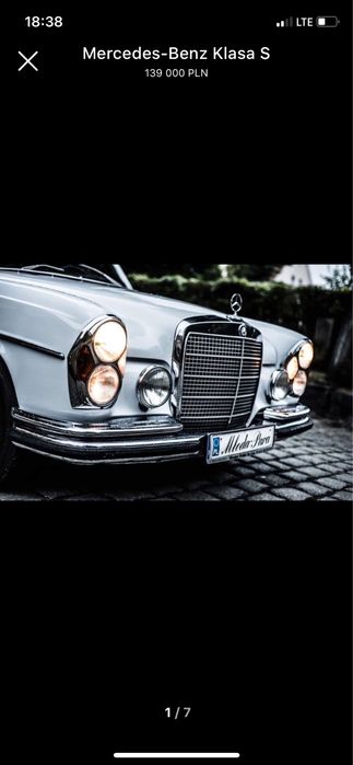 Auto do Ślubu  Mercedes 1969 r