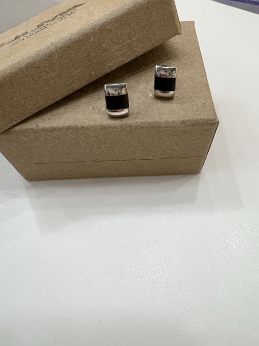 Kolczyki srebne onyx