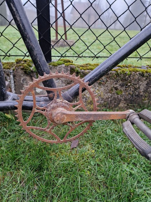 Stary zabytkowy przedwojenny polski rower rybowski Kamiński łucznik