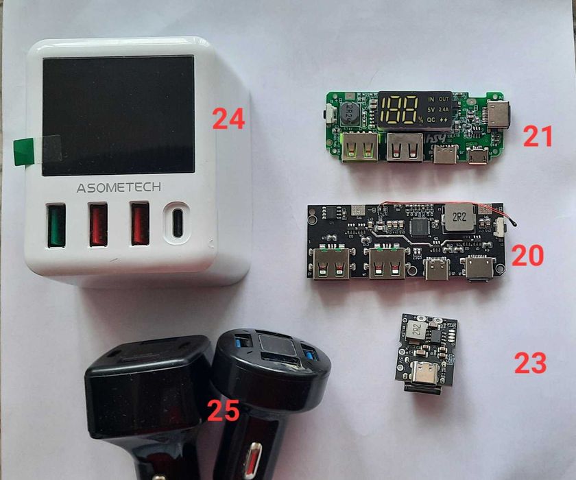 Триггер , зарядка для телефона USB. QC 3.0 Ip2312 CN5711 повербанк