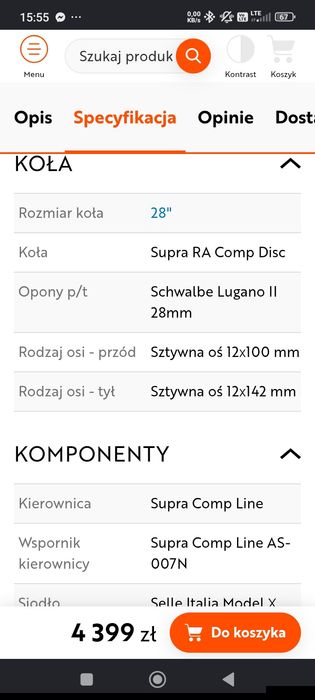 Szosa Sensa Veneto disc Shimano 105