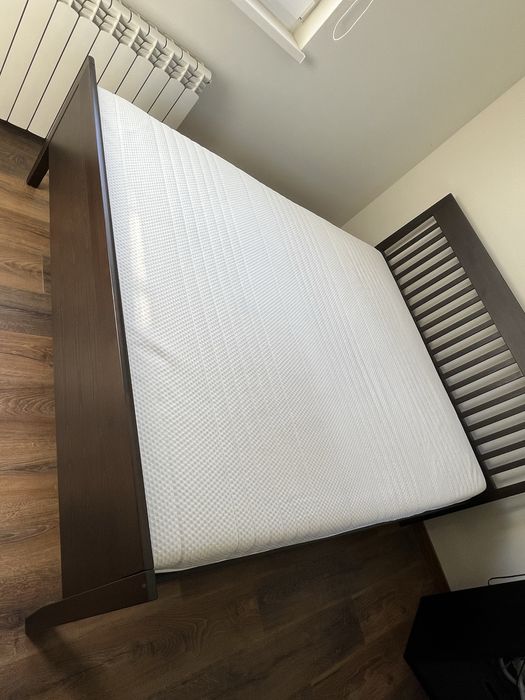 Cama IDANAS 160x200 + 2 Estrados LONSET + Colchao