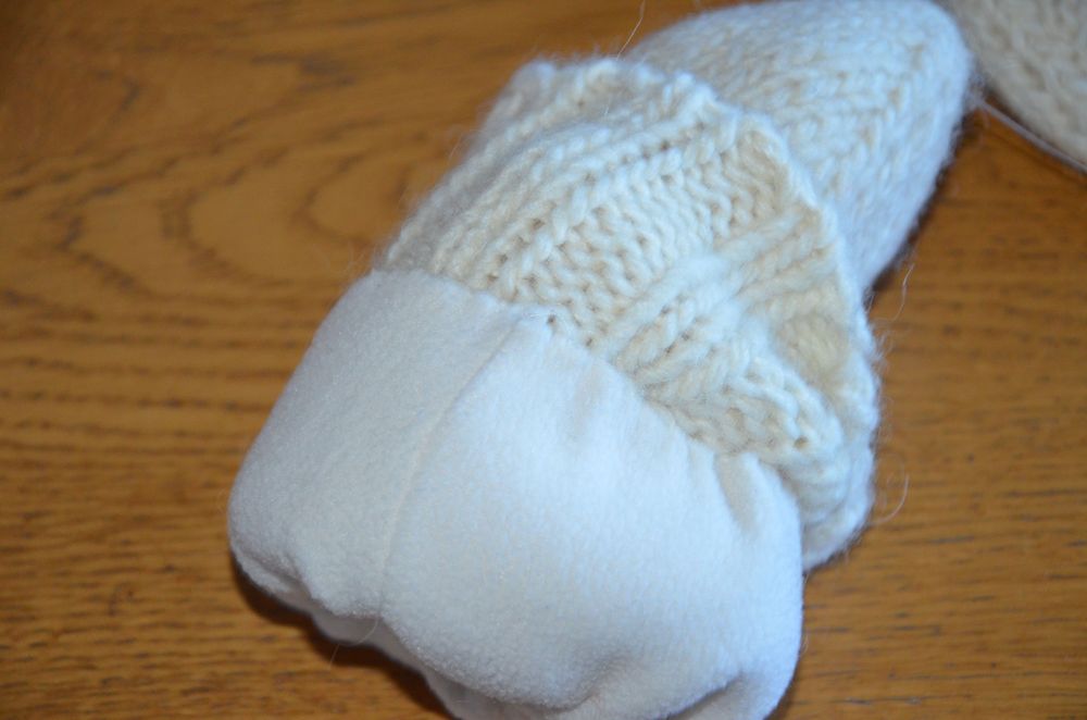 rękawiczki wełna ecru r. xl wool