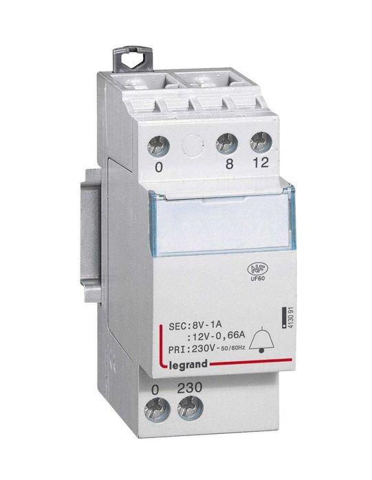 Transformator Dzwonkowy Modułowy TR308 230/12/8V 8VA 0,66/1A 413091