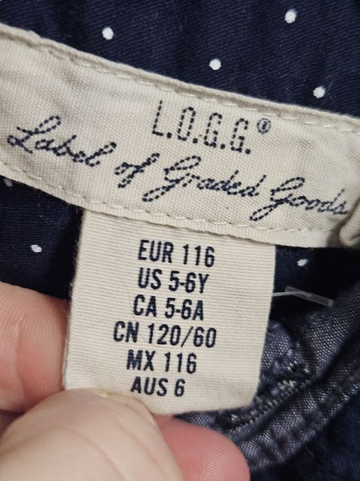 Granatowa koszula h&m 116 stan bdb