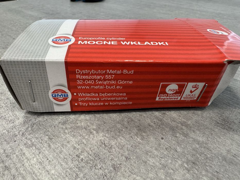 Wkładki drzwiowe GMB zestaw z systemem 1 klucza G45x30