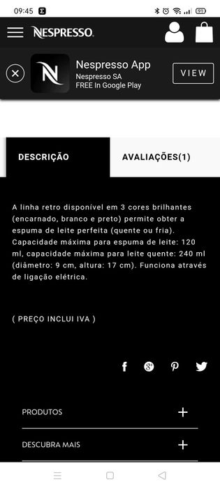 NOVO Aeroccino3 Nespresso