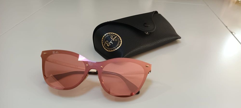Óculos sol femininos RAY-BAN 3580-N Blaze olho gato, um dia uso