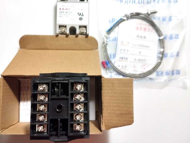 PID-регулятор REX-C100FK02 0...400° термопара 1м, реле 40DA