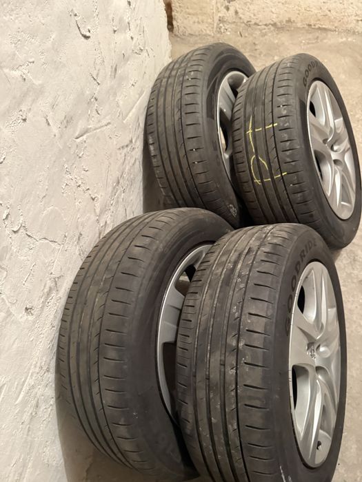 Felgi strukturalne 5x120 + Opony 225/55R17 + Kolpaki Opel Insignia A