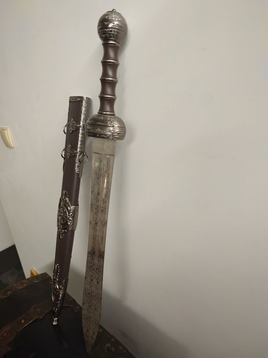 Stalowy polerowany damasceński miecz Gladius nowy larp cosplay owe