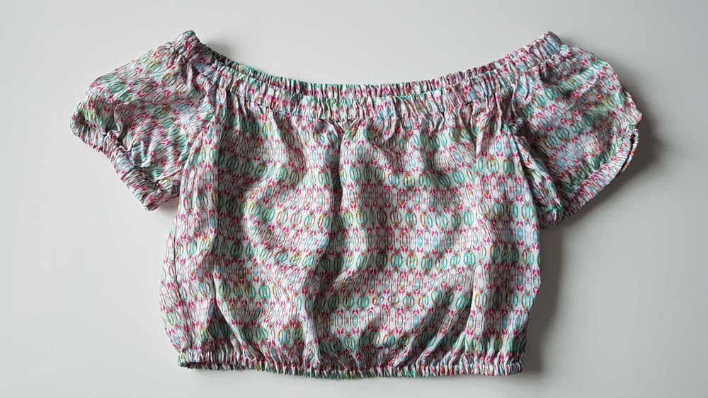 Top krótki hiszpanka crop odkryte ramiona S