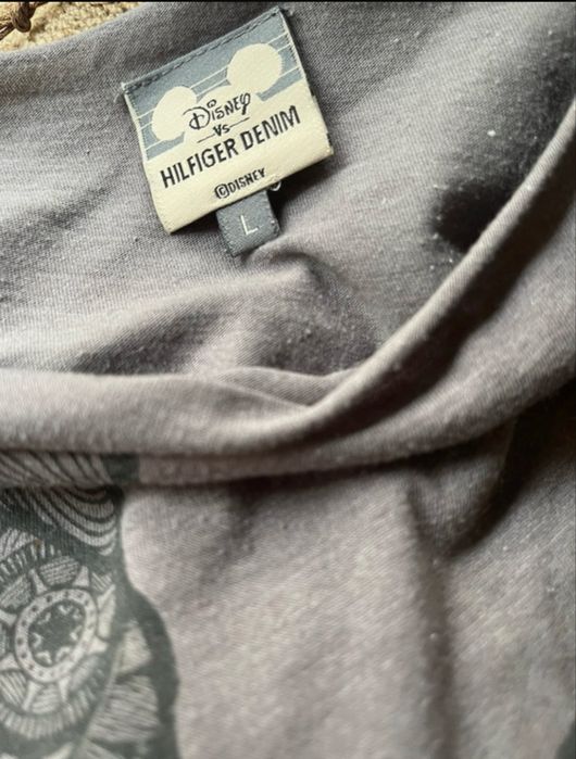 Tshirt Tommy Denim L cinzenta com Mickey a preto