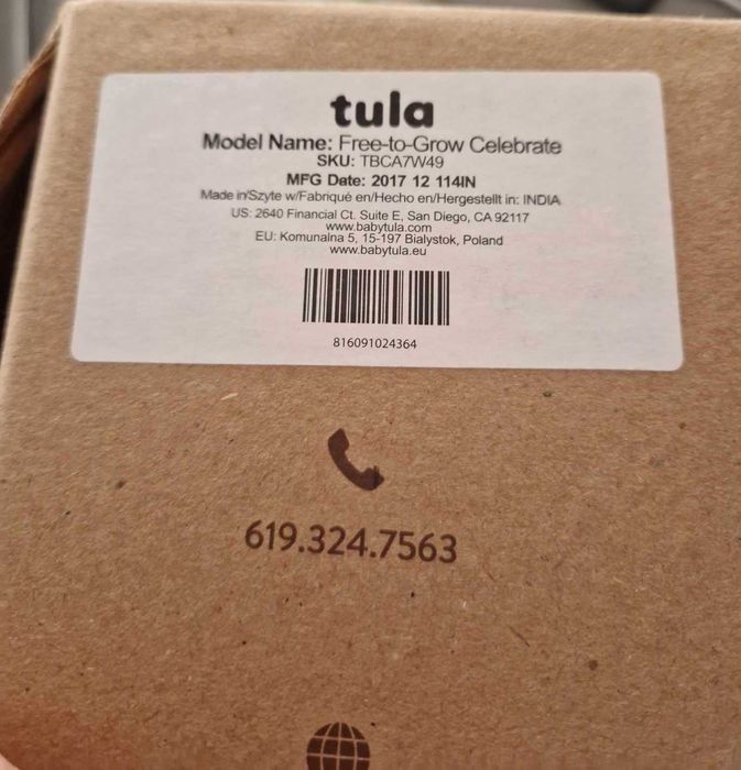 TULA Nosidełko dla noworodka Free-to-Grow Celebrate