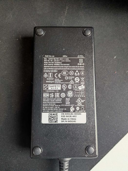 Oryginalna ładowarka Dell 180 W do laptopów