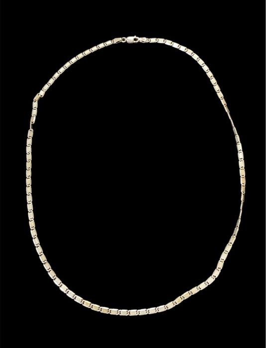 Srebrny łańcuszek 8,9g włoski 925 splot blaszka taśma 51cm srebro Ital