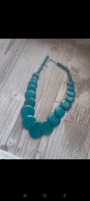 Letnie korale Handmade unikat turkusowe