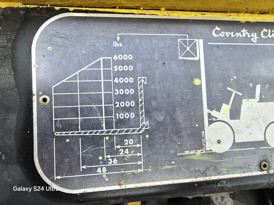 Wózek widłowy climax Coventry d60 diesel 6ton dostawa