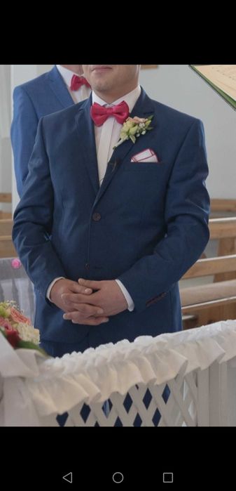 Garnitur ślubny granatowy