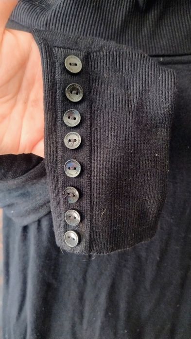 Czarny klasyczny szeroki golf damski rozmiar xl