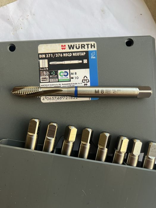 gwintowniki WURTH ZEBRA M8 NOWE 10szt okazja!!!