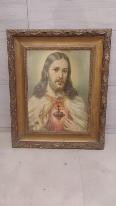 Stary obraz z PRL Jezus