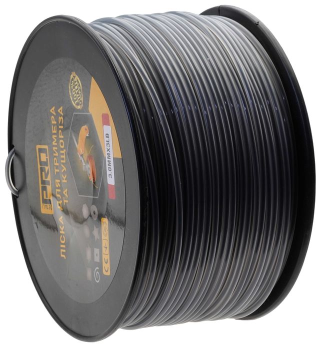 Леска косильная круг d3 мм 3 LB (148м) с кордом , les247