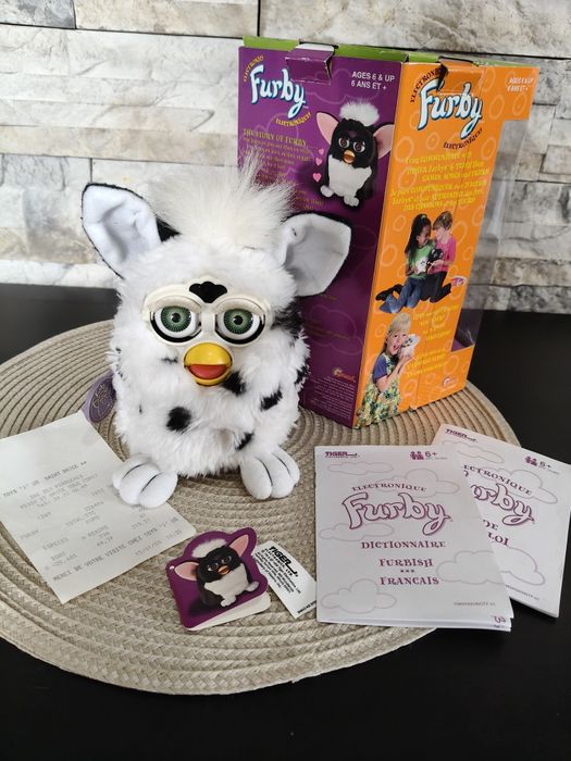 Furby Dalmatian oryginalny kolekcjonerski 1998 Vintage Unikat Box paragon sprawny!