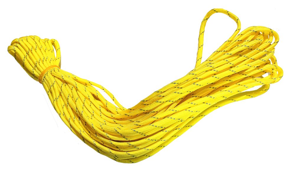 Linka odciągowa CooBigo Reflective Guyline 4 mm - żółta