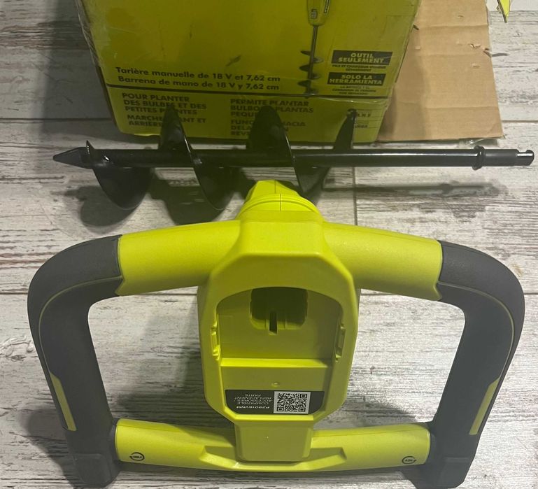 Садовий шнековий бур 7,5*35см Ryobi P29016BTL новий з США