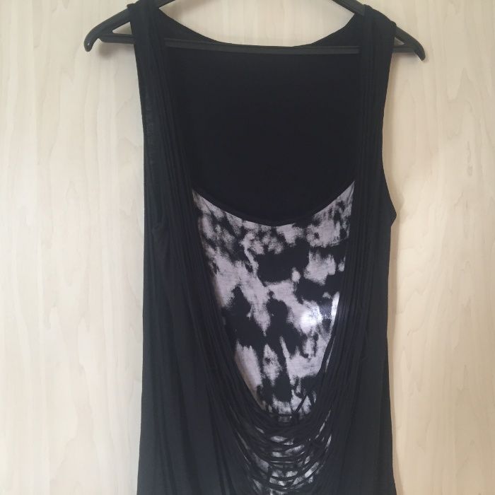 Rockowa damska tunika, wiskoza, rozmiar L-XL