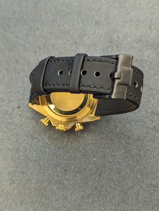 Seiko mod Daytona złoto szafir