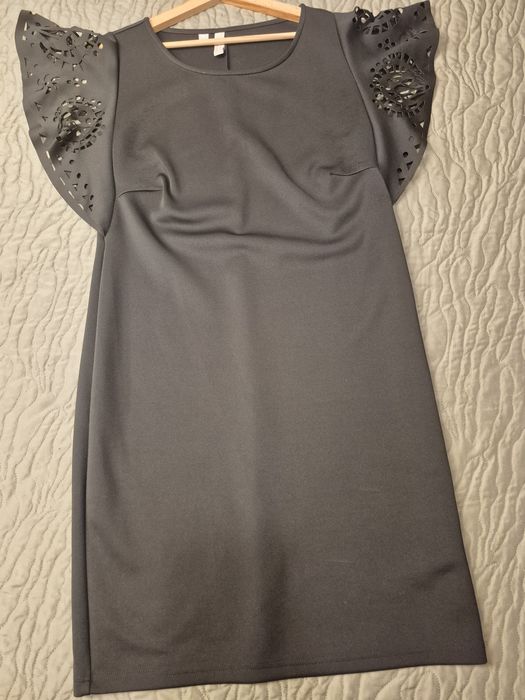Czarna sukienka mini midi 42 44 bonprix jak nowa