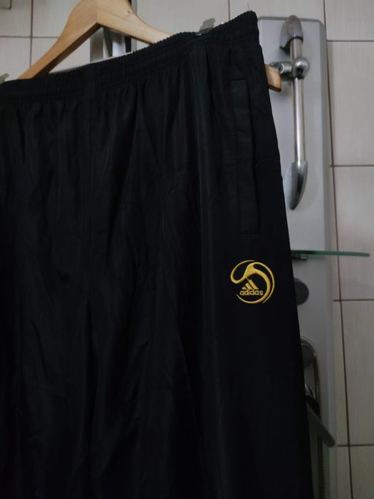 Spodnie dresowe XL dresy adidas czarne predator black ciemne niebieski