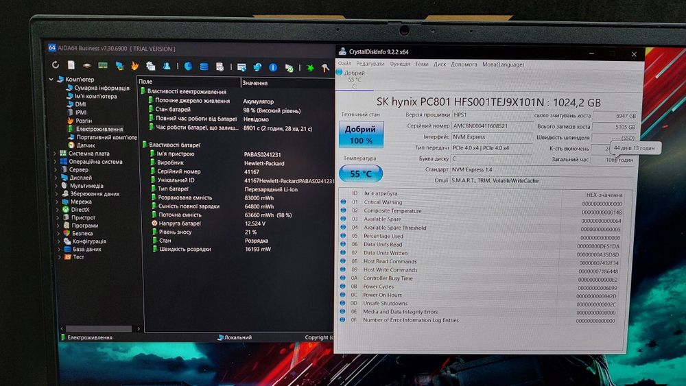 HP Victus 16/Rtx 4060 8Gb/Ryzen 7/Ssd 1tb/ігровий ноутбук игровой