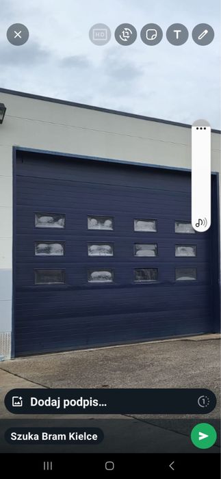 Brama  segmentowa Hormann 500szer x425 ocieplana opha elektryki