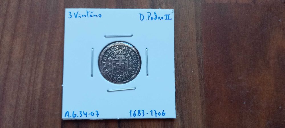 Moeda 3 Vinténs D. Pedro II