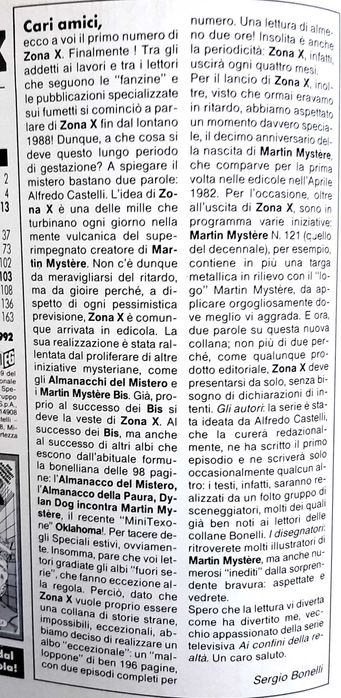 Mundo Martin Mystère. Lote de 13 álbuns BD “Zona X” em italiano