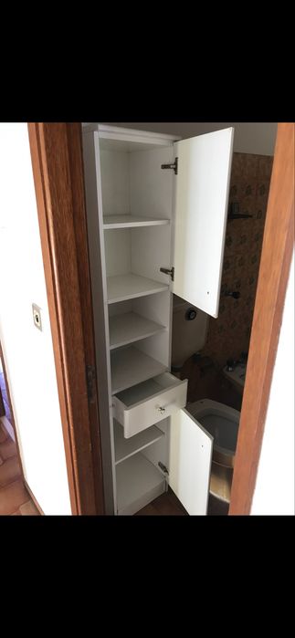 Móvel de Casa de Banho Vertical / Armário Coluna Branco