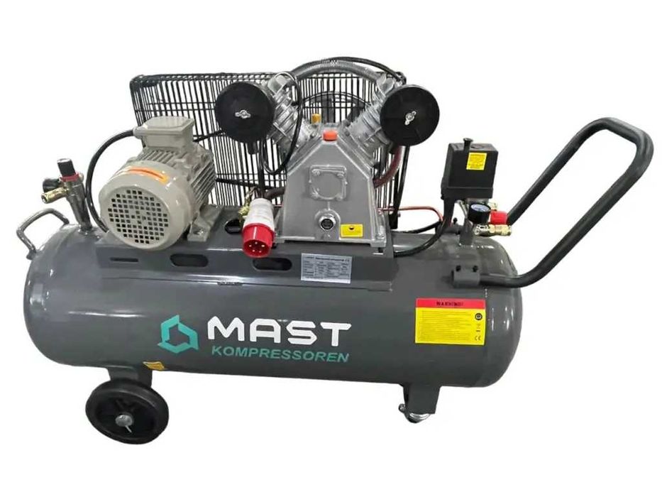 Поршневий компресор MAST VA65-100L (100 л, 400 В), компресор для СТО та виробництва