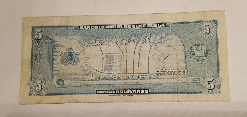 Nota 5 Bolívares 1965