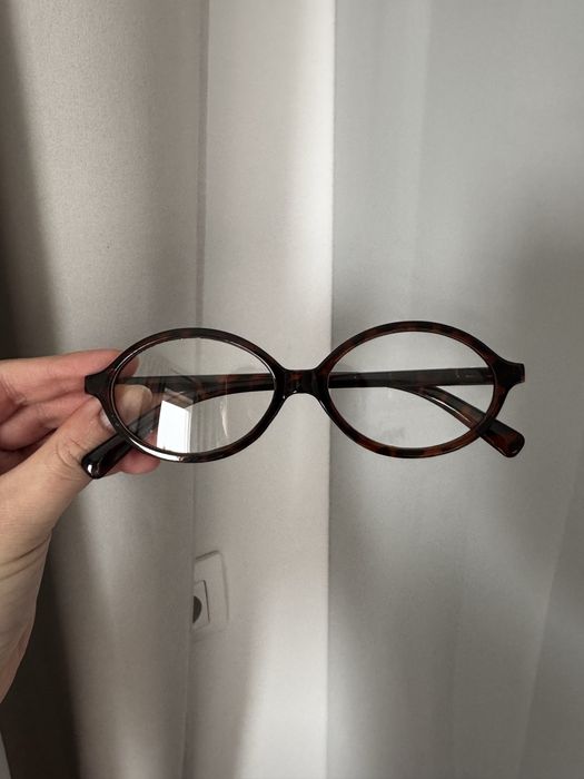 Okulary zerówki modne panterka brązowe