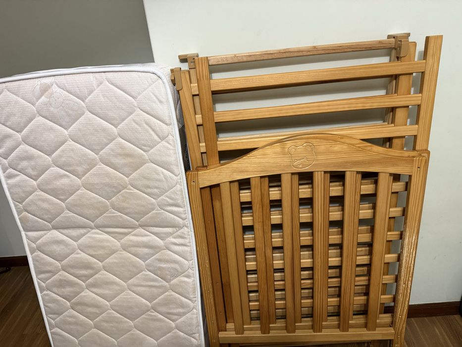 Berço urso carbebe carvalho