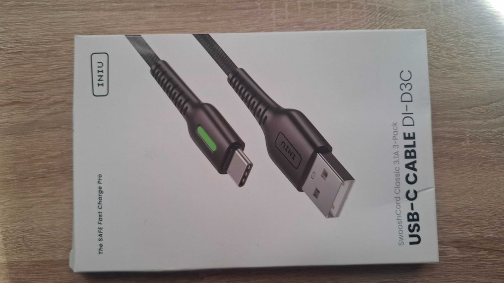 Iniu Kabel USB na USB-C 0,5m, 1,8m, 3m (komplet 3 szt)